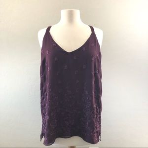 WHBM Embroidered Tank top